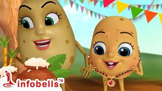 Baby Alugadde Ellige Hoguttide  Sankranti Habba  Kannada Rhymes for Children  Infobells [upl. by Matland]