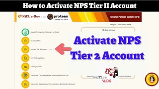 Activate NPS Tier 2 Account  National Pension System  Invest in nps [upl. by Lindon]