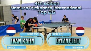 4th edition NTS int tournament Ivan Kahn vs Dylan Plett tabletennis sports 卓球 [upl. by Peri]