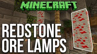 Minecraft Redstone Ore Lamps Always Lit Tutorial [upl. by Alakim836]