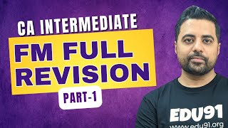 CA Inter FM Live Revision Part1 Nov 2023  Cover Complete FM Part1  CA Nitin Guru [upl. by Bunow]