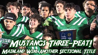 Mainland 42 Seneca 14  South Group 3 Final  Mustangs Win 3rd Straight Sectional Title [upl. by Jorin]