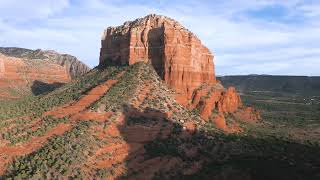 A droneseye view of the Martianlike landscape of Sedona Arizona [upl. by Aicnatsnoc615]