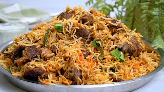 طبخ رز برياني مع اللحم أطيب أسهل وصفة Cooking Easy Meat and Rice Biryani [upl. by Eynaffit]