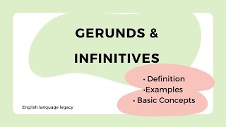 Infinitive and Gerund Mastering the Difference English Grammar Explanation [upl. by Enamrej375]