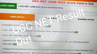 UGC NET Result Out  UGC NET June 2024 Result out [upl. by Inattirb]