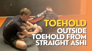 TOEHOLD  Outside toehold from straight ashi [upl. by Ahsotal569]