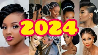 💖🌸 Cute hairstyles for 2024 brides  Hairstyles for black women  Natural hairstyles [upl. by Eintroc188]