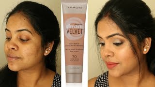 New Maybelline Dream Velvet Foundation Demo amp ReviewIndian Brown SkinHoney Beige [upl. by Clemen]