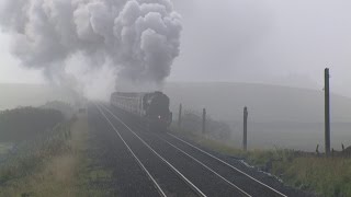 LMS 45231 Emerges from the Fog on the Settle  Carlisle 31015 [upl. by Yerrot]