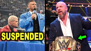 Cody Rhodes Suspended Indefinitely amp Triple H Makes Announcement For Undisputed Title [upl. by Karine]