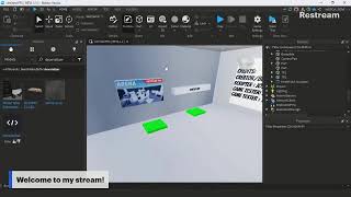 Creating a Roblox FPS game  Creating a main menu  Roblox live stream [upl. by Nirok]