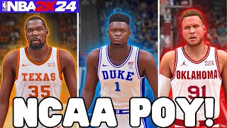 I Put The Last 15 NCAA Basketball Players Of The YEAR On The Same Team NBA2K24 MyEra [upl. by Dnaleel]