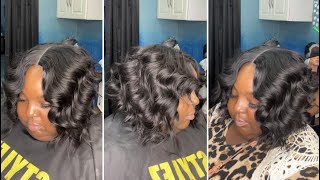 Easy amp Quick Messy Bob Haircut Tutorial Women  Curly Hair Styling Techniques [upl. by Trinity]