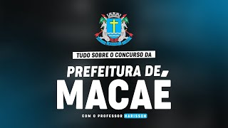 CONCURSO PREFEITURA DE MACAÉ  PLANEJAMENTO DE ESTUDOS [upl. by Naesed]