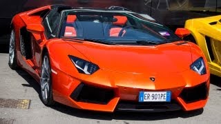 Orange Lamborghini Aventador Roadster [upl. by Sidney]