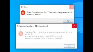 ERROR FIXED XAMPP CONTROLPANEL [upl. by Maressa]