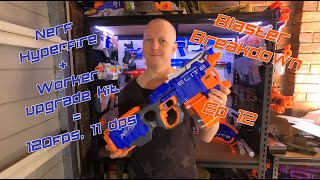 Blaster Breakdown 12 Dec 2020  Nerf Hyperfire with Worker upgrade kit  mod guide [upl. by Enelrae855]