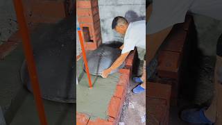 Rural firewood stove bricklaying process [upl. by Aiyt]