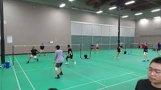 Arena Badminton club games Pomona California 12月4日24 2 Alan amp Oscar vs Hammond amp Gordon [upl. by Odlaniger]