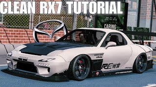 Mazda RX7 RE Realistic Clean Build Tutorial  Easy Design  Car Parking Multiplayer [upl. by Tracey]