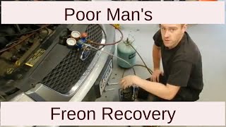 Freon recovery on the cheap homemade Air conditioning recovery machine [upl. by Aiym962]