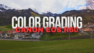 Canon EOS R50 Color grading  Switzerland  DaVinci Resolve [upl. by Ffirahs780]