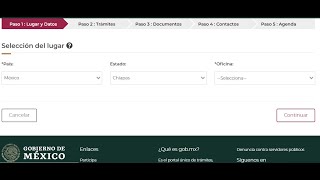 Como agendar cita para pasaporte mexicano primer paso crear cuenta regístrate SRE [upl. by Twedy]