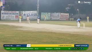 Live Cricket Match  NEHA ASTROSCIENCE vs FLYING ABROAD  02Nov24 0603 PM 26 overs  GUPTA HOSPIT [upl. by Natsirt]