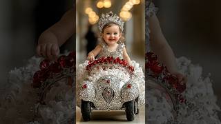 Princess in a Sparkling Car fashionbabyAIfyp viralかわいいkawaii베이비패션쇼cuteYouTubeShorts car [upl. by Merna]