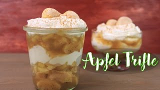 APFEL TRIFLE mit Weißwein amp Zimt  Schichtdessert im Glas Nachtisch Rezepte Adventskalender 03 [upl. by Aracaj]