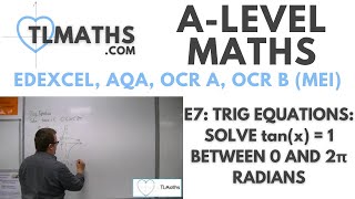 ALevel Maths E704 Trig Equations Solve cosx  12 between 0 and 2π radians [upl. by Ahsemad]