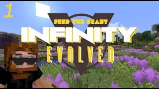 Minecraft FTB Infinity Evolved  Ep1  And So It Begins [upl. by Ahsenrat]