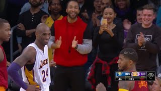 Kobe hits clutch 3 and cant stop laughing at Paul George after retirement announcement [upl. by Adnoraj]