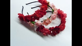 Diademas con flores Artificiales y Foamy [upl. by Nnairak]