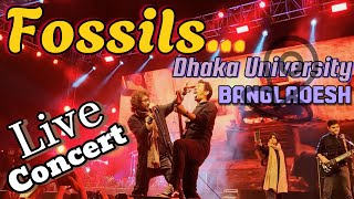 Fossils Live performance in BangladeshDhaka University Nobin Boron ConcertFossils BandRupam Islam [upl. by Idnek]