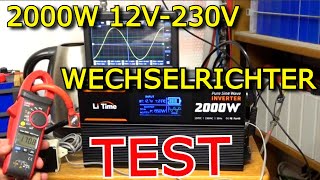 ⚡2000W 12V230V Wechselrichter Test f Insel Solaranlage Wohnmobil Stromspeicher Balkonkraftwerk [upl. by Anawk130]