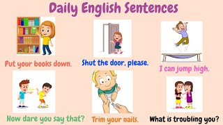 Daily English Sentences Learn English Sentences for kids English sentences for daily use [upl. by Nalyad]