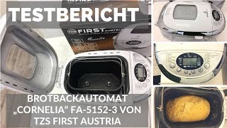 ► Unboxingvideo des Brotbackautomaten „Cornelia“ FA51523 von TZS First Austria auf Deutsch ☑ [upl. by Cressler]