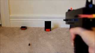 Lego SemiAuto Pistol Brickshooter [upl. by Eilama640]