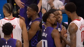 DeAaron Fox gets into it with Dillon Brooks and Jabari after saying he flopped [upl. by Adigun404]