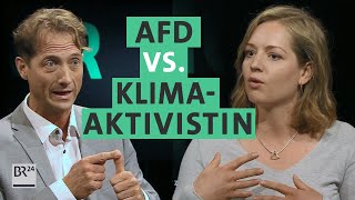 Streit um Klimaschutz  AfD vs KlimaAktivistin  Klimakrise  Münchner Runde  BR24 [upl. by Notniuq]