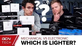 Mechanical Vs Electronic Groupsets  Which Is Lighter [upl. by Aiasi642]