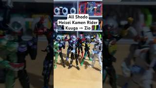 All Shodo Heisei Kamen Rider quotKuuga  Zioquot shots kamenrider shodo shodo kamen rider [upl. by Aloap122]