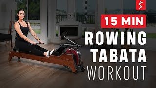 15Minute Tabata Rowing Workout for All Levels with Dana Simonelli [upl. by Lehcsreh]