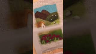 Needle Felt a 2D Folk Art Layered Landscape New Tutorial Out Now livingfelt [upl. by Omland]