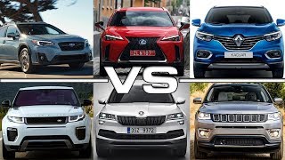 Subaru Crosstrek vs Lexus UX vs Renault Kadjar vs Range Rover Evoque vs Skoda Karoq vs Jeep Compass [upl. by March948]