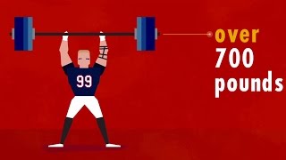 JJ Watt is not human NFL infographic [upl. by Delahk]