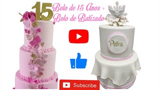 Vlog Bolo de Batizado Bolo 15 anos [upl. by Yrehc]