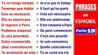 Les PHRASES pour apprendre lESPAGNOL Rapidement  Cours dEspagnol pour les débutants 🔹Partie 19 [upl. by Asiaj]